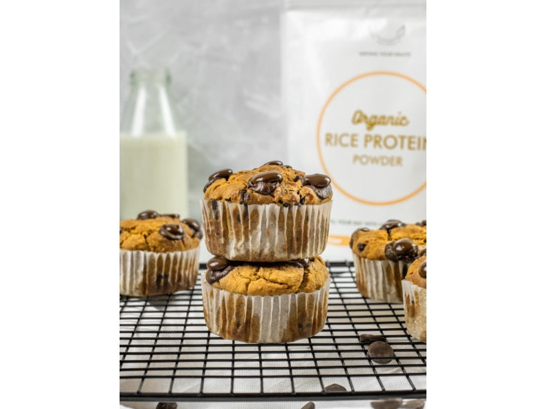 Banana Bread Muffins With Rice Protein Powder